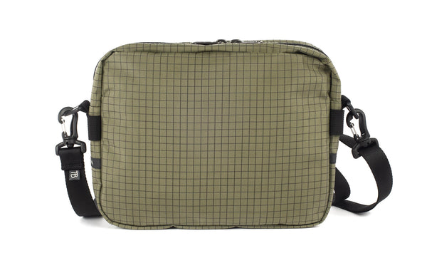 The Side Kick in Taiga (olive green with grey grid) 400 Halcyon.